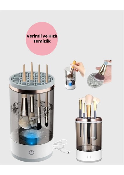 Taşınabilir, Sessiz ve Güçlü Makyaj Fırçası Temizleme Makinesi modelleri
