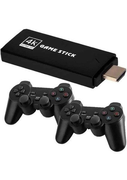 2 Kollu Kablosuz 2.4g Retro Oyunlar 4K Game Stick 3500 Oyun Atari
