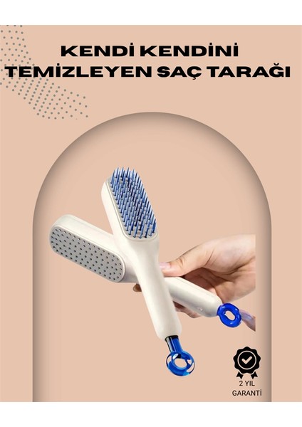 Otomatik Temizlenen Ergonomik Saç Tarağı – Masaj Başlıklı
