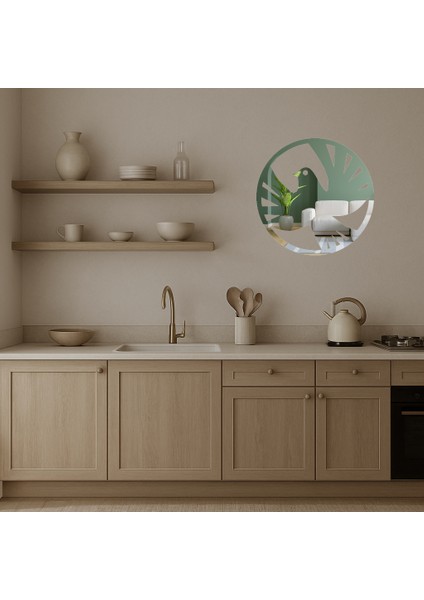 Barış Güvercini Yuvarlak Dekoratif Duvar Aynalı Tablosu - NX3554-2591 modelleri