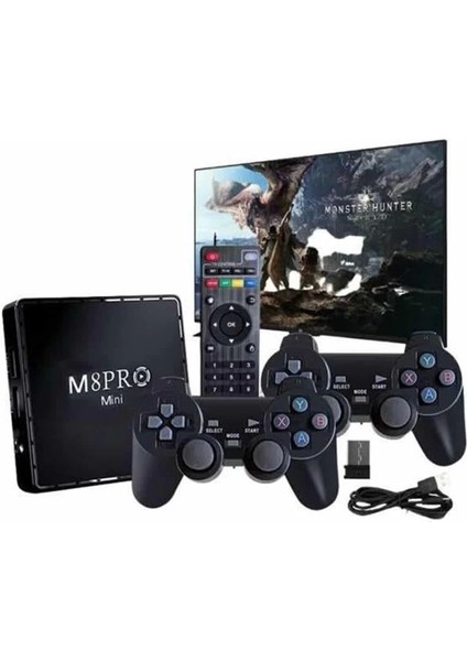 M8 Pro Mını 4 8 10 K Hd Hdr Android Tv 5g Retro 10000 Oyunlu