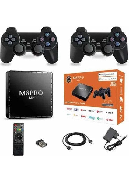 M8 Pro Mını 4 8 10 K Hd Hdr Android Tv 5g Retro 10000 Oyunlu modelleri