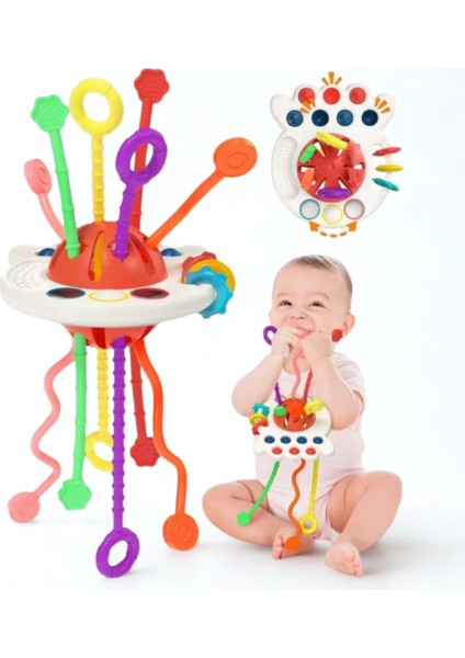 Montessori Stili Bebek Duyusal Gelişim Eğitici Oyuncağı (Silikon Ipli) fiyatları
