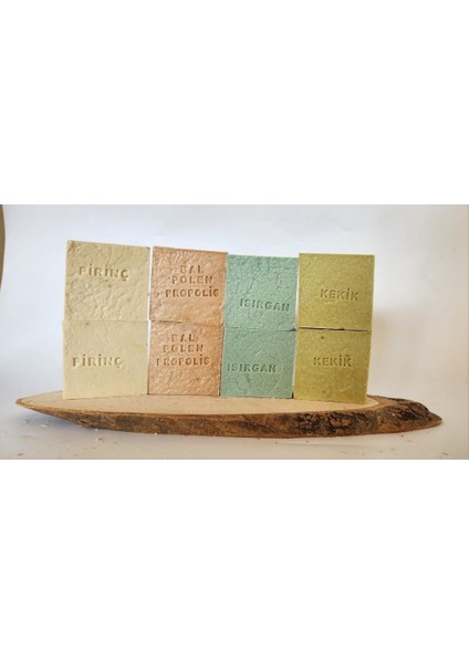 Doğal Üretim Sabunu Karışık (Pirinç-Bal Polen Propolis- Isırgan-Kekik) 8 Li Set