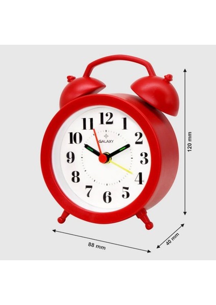 Galaxy MS-300 Masa Saati Kırmızı