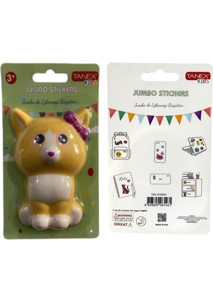 Jumbo Stickers Sukuşi Tilki Kurdelalı