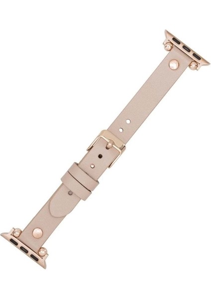 Apple Watch Uyumlu Deri Kordon 38-40-41MM Rg Nu1 Pembe modelleri