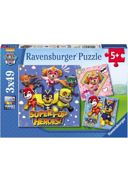 80366 Paw Patrol 3X49 Parça Puzzle