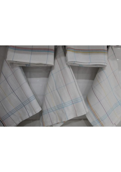 10'lu Beyaz Çizgili Mutfak Kurulama Bezi ve Peçete Seti 50X70 cm fiyatları