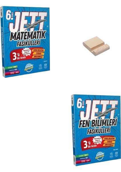 6. Sınıf Jett Matematik ve Fen Bilimleri Fasikülleri + Telefon Tutucu