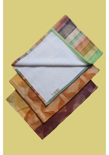 Renkli 35X50CM 3'lü Pamuk Mutfak Fırın Havlusu Seti modelleri