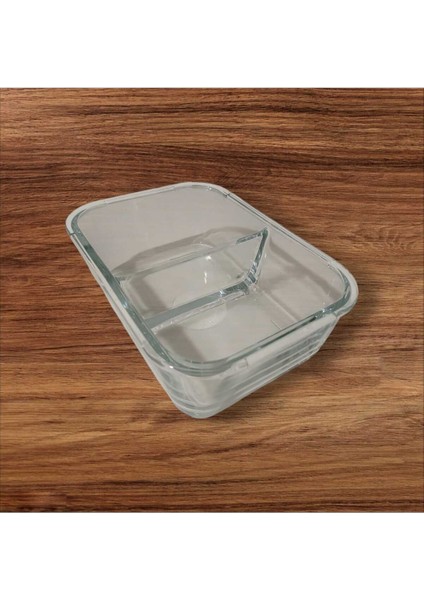 Cam Bölmeli Saklama Kabı 3'lü Set 720CC Beyaz Kapaklı fırsatları