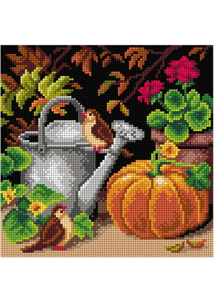 Baskılı Goblen Bahçe 3231 24*24 cm
