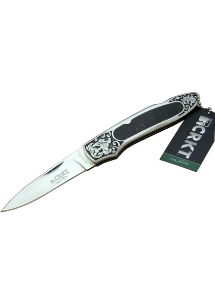 Cr 0128 Khv Kamp Çakı 18 cm - Metal Desenli Sap, Kılıflı, Kutulu