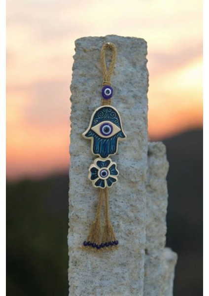 Renkli Nazar Boncuklu Seramik Dekoratif Süs Eşyası, Çok Amaçlı ve Şık Tasarım