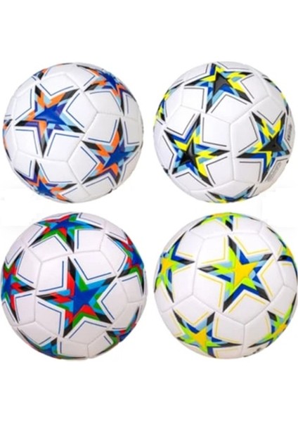 Futbol Topu Yıldızlı Farklı Renk - 1 Adet