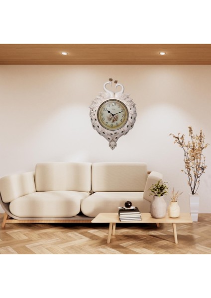 Duvar Saati Tavuskuşu Temalı Büyük Polyester Saat No.2 50 x 70 cm fiyatları