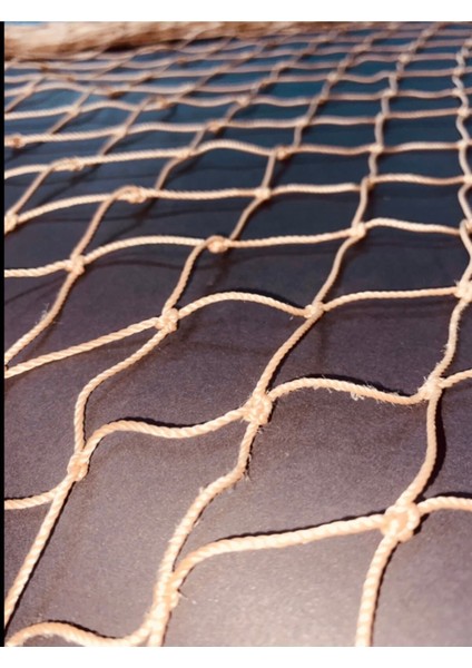 Kahverengi Jüt Balık Ağı, Dekoratif ve Şık 2,5x2,5 Ölçülerinde