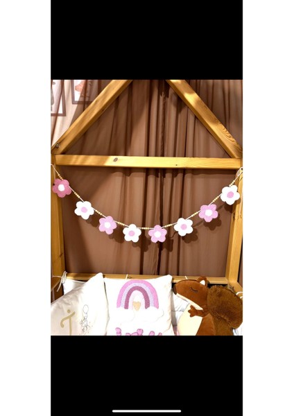 Ekru Papatya 8'li Oda ve Kapı Dekoru, Bebek ve Hastane Odası Süsü fırsatları