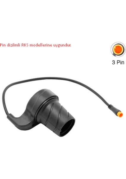 Elektrikli Bisiklet - E Bike Parmak Güç Kolu – Mz-47 | 3 Pin Snp Tip | Çevirmeli Tip | Rks Uyumlu