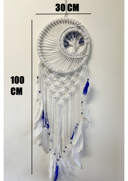 El Yapımı Makrome Düş Kapanı, Beyaz, Şık ve Modern Dekoratif Öğe fiyatları