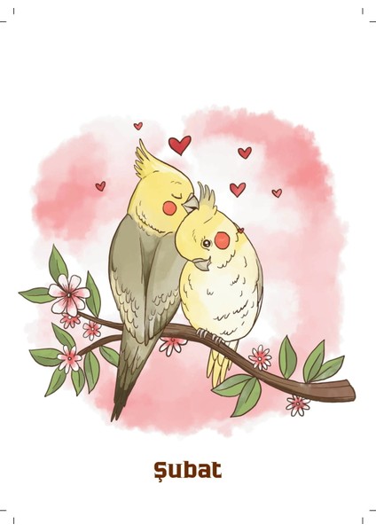 2026 A5 Akademik Ajanda 15X21 cm - 107 Ad. Sticker Hediyeli - Lastikli - 12 Aylık