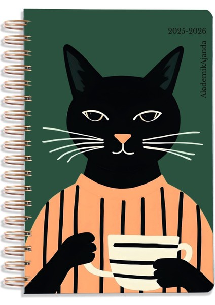 2026 A5 Akademik Ajanda 15X21 cm - 107 Ad. Sticker Hediyeli - Lastikli - 12 Aylık