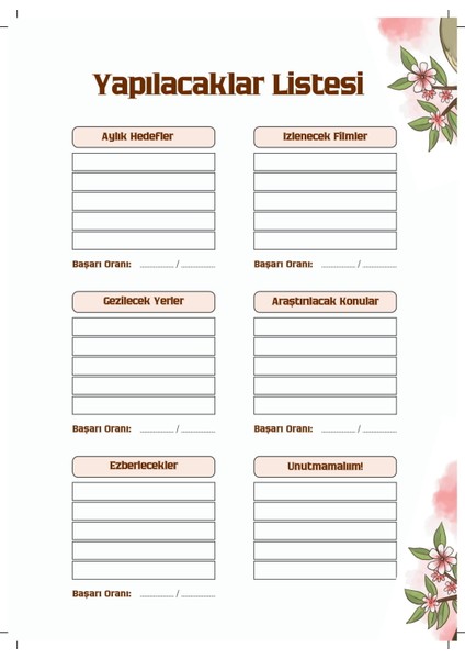 2026 A5 Akademik Ajanda 15X21 cm - 107 Ad. Sticker Hediyeli - Lastikli - 12 Aylık