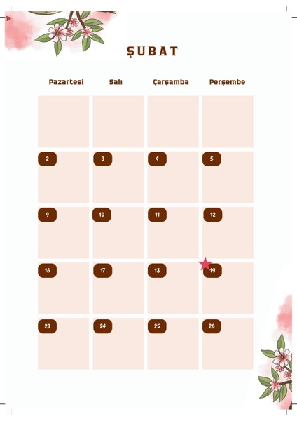 2026 A5 Akademik Ajanda 15X21 cm - 107 Ad. Sticker Hediyeli - Lastikli - 12 Aylık