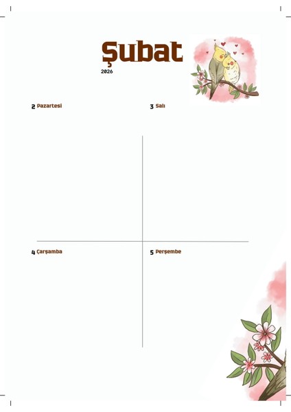 2026 A5 Akademik Ajanda 15X21 cm - 107 Ad. Sticker Hediyeli - Lastikli - 12 Aylık