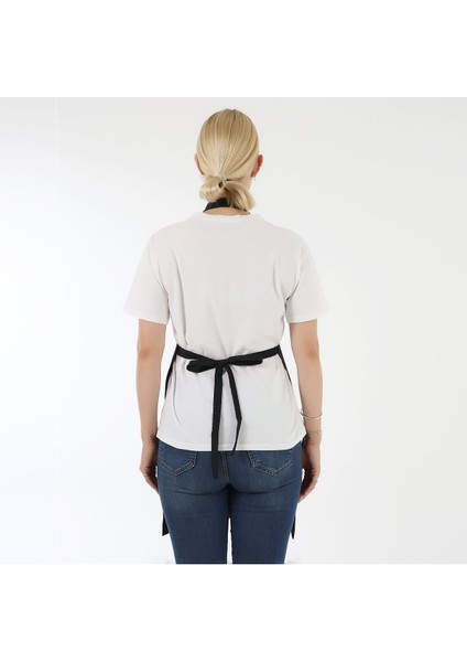 Siyah Mutfak Önlüğü, Cepli, Şef, Garson, Aşçı, Barista, Restoran, Kafe, Şık, Dayanıklı fırsatları