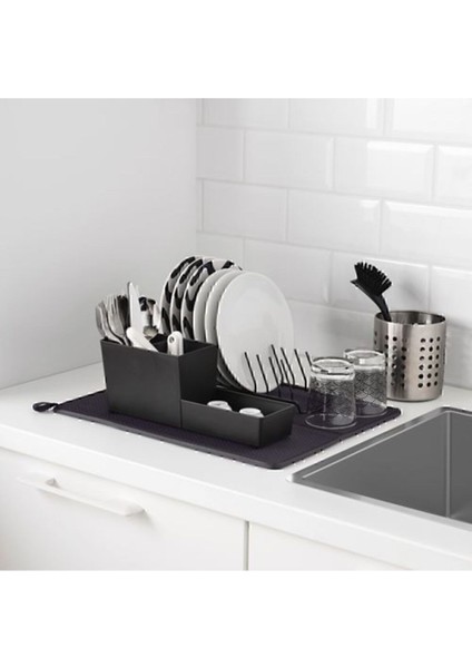 Koyu Gri Bulaşık Kurutma Örtüsü, Şık ve Koruyucu Tasarım fiyatları