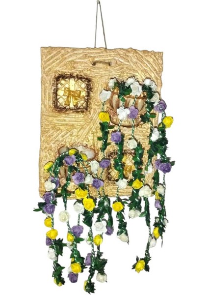 Altın Renkli Çiçekli Balkon ve Duvar Dekoratif Süs ve Hediye Seçeneği modelleri