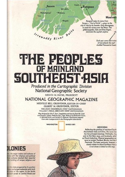 The Peoples Of Mainland Southeast Asia - National Geographic (Harita Map)