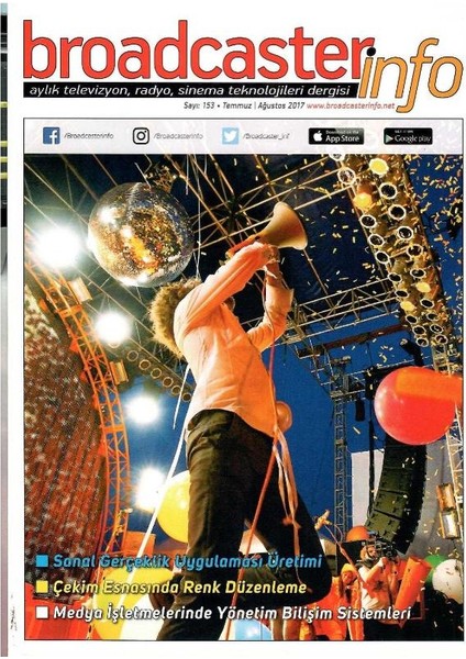 Broadcasterinfo:aylık Televizyon,radyo,sinema Teknolojileri Dergisi -Sanal Gerçeklik Uygulaması Üretimi (SAYI:153-TEMMUZ/AĞUSTOS-2017 Retro Koleksiyon Eski Baskı)