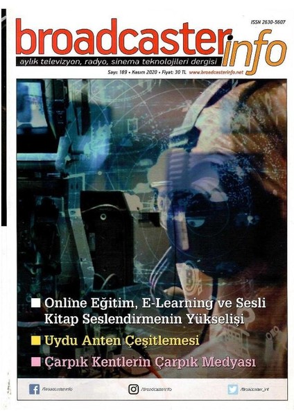 Broadcasterinfo:aylık Televizyon,radyo,sinema Teknolojileri Dergisi-Uydu Anten Çeşitlemesi (SAYI:189-KASIM 2020 Retro Koleksiyon Eski Baskı)