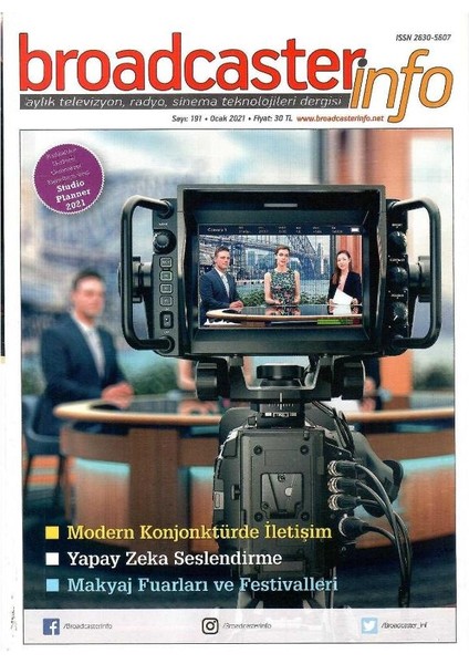 Broadcasterinfo:aylık Televizyon,radyo,sinema Teknolojileri Dergisi-Yapay Zeka SESLENDIRME(SAYI:191-OCAK 2021 Retro Koleksiyon Eski Baskı)