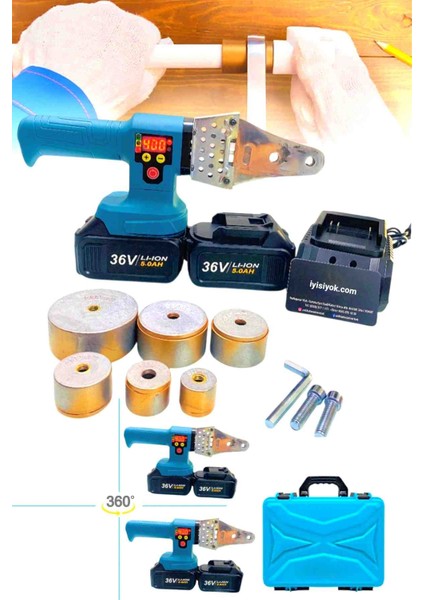 21500WH Dijital Ekran Göstergeli Titanyum Pprc 15 Pilli Plastik Boru Kaynak Makinesi Seti