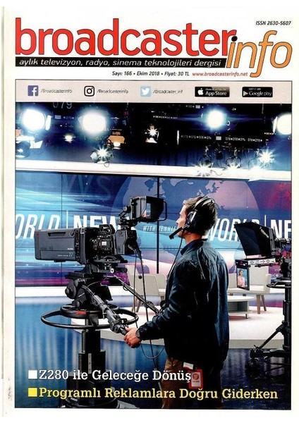 Broadcasterinfo:aylık Televizyon,radyo,sinema Teknolojileri DERGISI-Z280 ile Geleceğe DÖNÜŞ(SAYI:166-EKIM 2018 Retro Koleksiyon Eski Baskı)