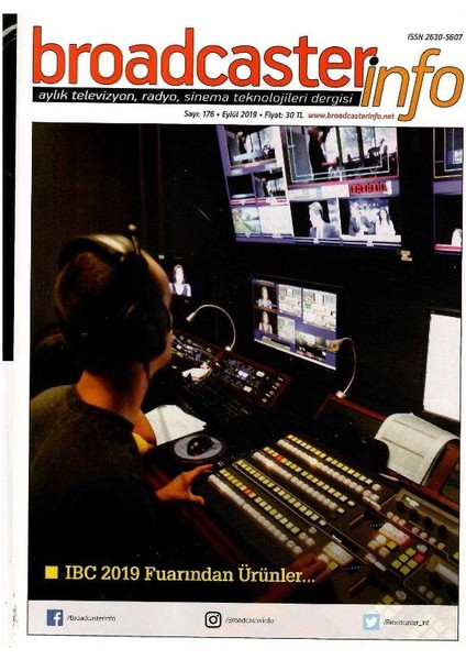 Broadcasterinfo:aylık Televizyon,radyo,sinema Teknolojileri Dergisi-Ibc 2019 Fuarından ÜRÜNLER(SAYI:176-EYLÜL 2019 Retro Koleksiyon Eski Baskı)