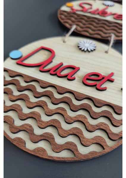 Sabret Şükret Dua Et 2d Mdf Lazer Kesim Akçaağaç Ceviz Kapı ve Duvar Süsü modelleri