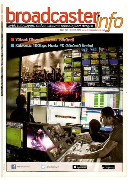 Broadcasterinfo:aylık Televizyon,radyo,sinema Teknolojileri Dergisi -Yüksek Dinamik Aralıklı Görüntü (SAYI:134-KASIM-2015 Retro Koleksiyon Eski Baskı)