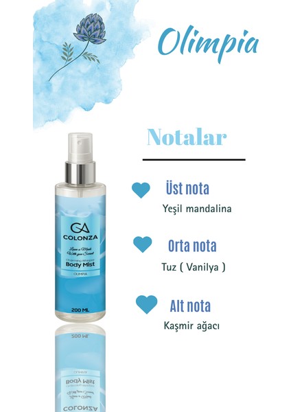Olimpia Vücut Spreyi 200 ml fiyatları