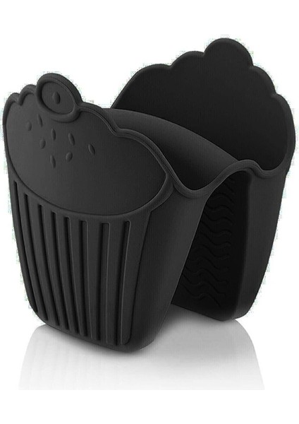 Siyah 2'li Silikon Fırın Eldiveni Isı Yalıtımlı Mikrodalga ve Tencere Tutmaç Seti fiyatları