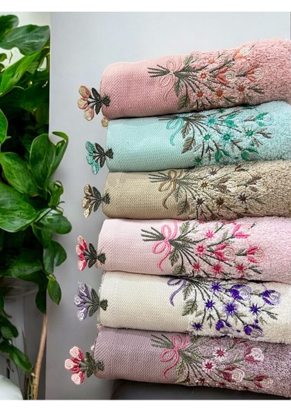 6'lı Renkli Işlemeli Mutfak Havlu Seti 30X50, Şık ve Çeyizlik Kullanıma Uygun fırsatları