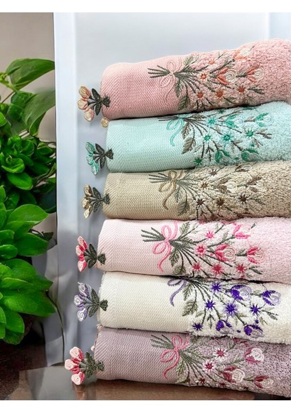 6'lı Renkli Işlemeli Mutfak Havlu Seti 30X50, Şık ve Çeyizlik Kullanıma Uygun indirimleri