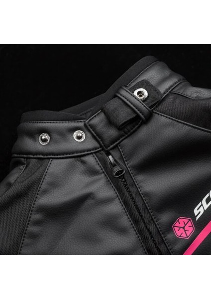 JK153W Kadın 4 Mevsim Motosiklet Montu - Siyah/pembe, Ce Onaylı Koruma, Reflektörlü indirimleri