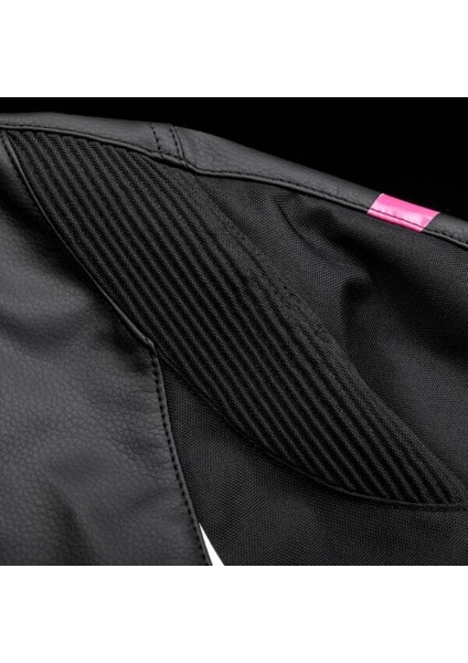 JK153W Kadın 4 Mevsim Motosiklet Montu - Siyah/pembe, Ce Onaylı Koruma, Reflektörlü