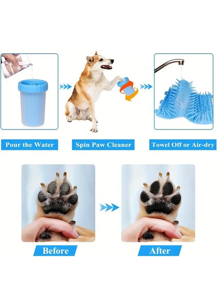 Silikon Jel Fırçalı Kedi Köpek Pati Ayak Temizleme Kovası (Ithal Ürün) modelleri