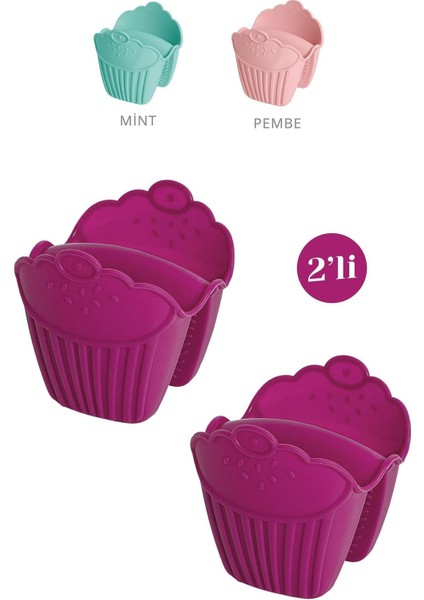 Renkli Silikon Fırın Eldiveni, 2'li, Isıya Dayanıklı, Pratik ve Şık Tasarım